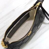 Gucci Women GG Matelassé Handbag Black GG Matelassé Leather Double G (1)