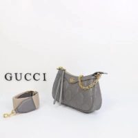 Gucci Women GG Matelassé Handbag Grey GG Matelassé Leather Double G (1)