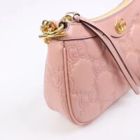 Gucci Women GG Matelassé Handbag Pink GG Matelassé Leather Double G (7)