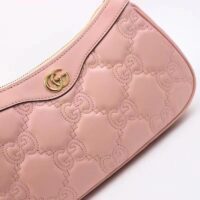 Gucci Women GG Matelassé Handbag Pink GG Matelassé Leather Double G (7)