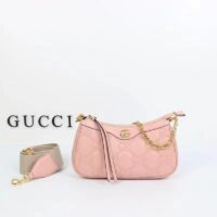 Gucci Women GG Matelassé Handbag Pink GG Matelassé Leather Double G (7)