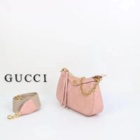 Gucci Women GG Matelassé Handbag Pink GG Matelassé Leather Double G (7)