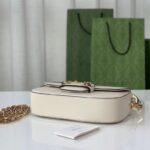 Gucci Women Horsebit 1955 Small Shoulder Bag White Leather – Image 7