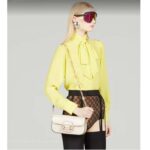 Gucci Women Horsebit 1955 Small Shoulder Bag White Leather – Image 13