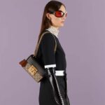 Gucci Women Padlock Mini Shoulder Bag Beige Ebony GG Supreme Canvas – Bild 13