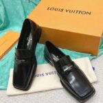 Louis Vuitton LV Unisex Connelly Flat Loafer Black Glazed Calf Leather Outsole - Bild 5