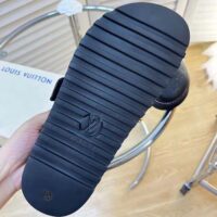 Louis Vuitton LV Unisex Cosy Flat Comfort Clog Black Monogram-Embossed Calf Leather (2)
