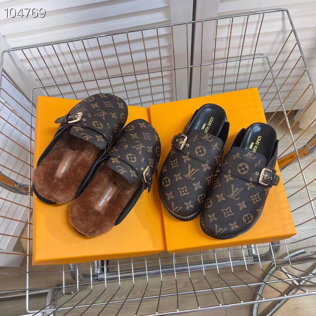 Louis Vuitton LV cosy flat comfort clogs Brown ref.783628 - Joli