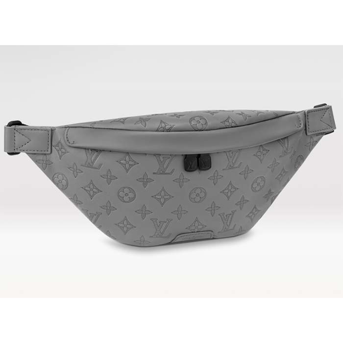 Louis Vuitton LV Unisex Discovery Bumbag Anthracite Gray Monogram Shadow Calf Leather