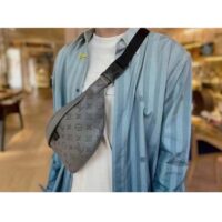 Louis Vuitton LV Unisex Discovery Bumbag Anthracite Gray Monogram Shadow Calf Leather (14)