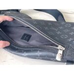 Louis Vuitton LV Unisex Duo Sling Bag Black Monogram Coated Canvas Taiga Cowhide Leather - Image 6