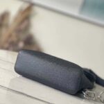 Louis Vuitton LV Unisex Duo Sling Bag Black Monogram Coated Canvas Taiga Cowhide Leather - Image 4