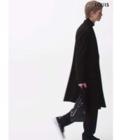 Louis Vuitton LV Unisex Duo Sling Bag Black Monogram Coated Canvas Taiga Cowhide Leather (13)