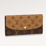 Louis Vuitton LV Unisex Emilie Plånbok Brun Monogram Omvänd Belagd Canvas