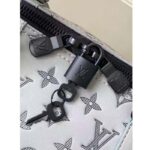 Louis Vuitton LV Unisex Keepall Bandoulière 50 Bag Anthracite Gray Monogram Shadow Calf Leather – Image 11