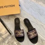 Louis Vuitton LV Women Lock It Flat Mule Brown Patent Monogram Canvas Leather - immagine 7