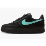 Louis Vuitton LV Unisex Nike Air Force 1 Sneaker Nero Monogramma in Pelle di Vitello Goffrata