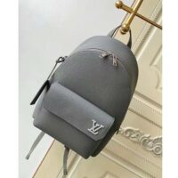 Louis Vuitton LV Unisex Takeoff Backpack Gray Aerogram Cowhide Leather (5)