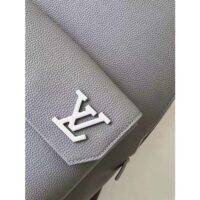 Louis Vuitton LV Unisex Takeoff Backpack Gray Aerogram Cowhide Leather (5)