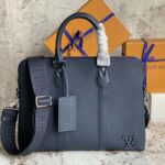 Louis Vuitton LV Unisex Takeoff Briefcase Navy Blue LV Aerogram Cowhide Leather - Bild 2