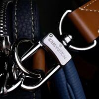 Louis Vuitton LV Unisex Trio Messenger Bag Blue Navy Cowhide Leather (9)