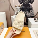Louis Vuitton LV Unisex Waterfront Mule Beige Maxi Damier Rubber Waterproof Rubber - Image 9