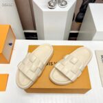 Louis Vuitton LV Unisex Waterfront Mule Beige Maxi Damier Rubber Waterproof Rubber - Image 6