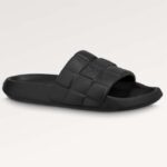 Louis Vuitton LV Unisex Waterfront Mule Negro Maxi Damier Caucho Impermeable Caucho