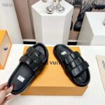 Louis Vuitton LV Unisex Waterfront Mule Black Maxi Damier Rubber Waterproof Rubber - Imagen 9