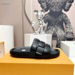 Louis Vuitton LV Unisex Waterfront Mule Black Maxi Damier Rubber Waterproof Rubber - Imagen 2