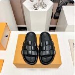 Louis Vuitton LV Unisex Waterfront Mule Black Maxi Damier Rubber Waterproof Rubber - Imagen 4