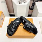 Louis Vuitton LV Unisex Waterfront Mule Black Maxi Damier Rubber Waterproof Rubber - Imagen 3