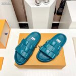 Louis Vuitton LV Unisex Waterfront Mule Lagoon Blue Maxi Damier Rubber Waterproof Rubber - Imagen 5