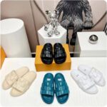 Louis Vuitton LV Unisex Waterfront Mule Lagoon Blue Maxi Damier Rubber Waterproof Rubber - Imagen 11