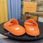 Louis Vuitton LV Unisex Waterfront Mule Orange Monogram Embossed Rubber Waterproof – Image 6