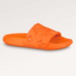 Mule unisexe Louis Vuitton LV Waterfront en caoutchouc gaufré orange monogramme imperméable