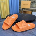Louis Vuitton LV Unisex Waterfront Mule Orange Monogram Embossed Rubber Waterproof – Image 5