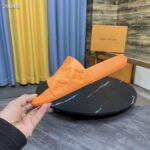 Louis Vuitton LV Unisex Waterfront Mule Orange Monogram Embossed Rubber Waterproof – Image 9