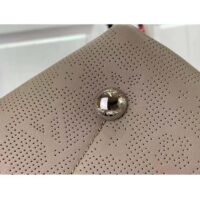 Louis Vuitton LV Women Bella Bucket Bag Gray Mahina Perforated Calfskin Leather (2)