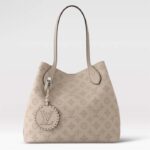 Louis Vuitton LV Women Blossom MM Tote Bag Beige Mahina Perforated Calfskin Leather