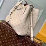 Louis Vuitton LV Women Blossom MM Tote Bag Beige Mahina Perforated Calfskin Leather – Image 5