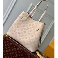 Louis Vuitton LV Women Blossom MM Tote Bag Beige Mahina Perforated Calfskin Leather (6)