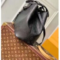 Louis Vuitton LV Women Blossom MM Tote Bag Black Mahina Perforated Calfskin Leather (1)