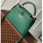 Louis Vuitton LV Women Capucines BB Menthe Mint Ostrich Leather Monogram Flower - Image 2