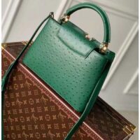 Louis Vuitton LV Women Capucines BB Menthe Mint Ostrich Leather Monogram Flower (3)