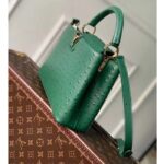 Louis Vuitton LV Women Capucines BB Menthe Mint Ostrich Leather Monogram Flower - Image 4