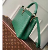 Louis Vuitton LV Women Capucines BB Menthe Mint Ostrich Leather Monogram Flower (3)