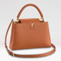 Louis Vuitton LV Women Capucines BB Orange Menthe Mint Ostrich Leather Monogram Flower (2)