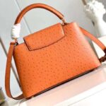 Louis Vuitton LV Women Capucines BB Orange Menthe Mint Ostrich Leather Monogram Flower - immagine 4