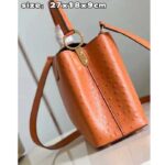 Louis Vuitton LV Women Capucines BB Orange Menthe Mint Ostrich Leather Monogram Flower - immagine 5